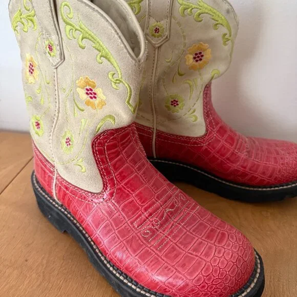 ariat fatbaby red cowboy boots - Picture 5 of 5